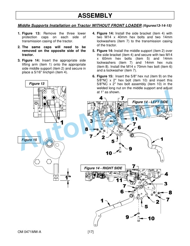 New Holland 266WMM Mower Deck Operation and Maintenance Manual 51501505-3