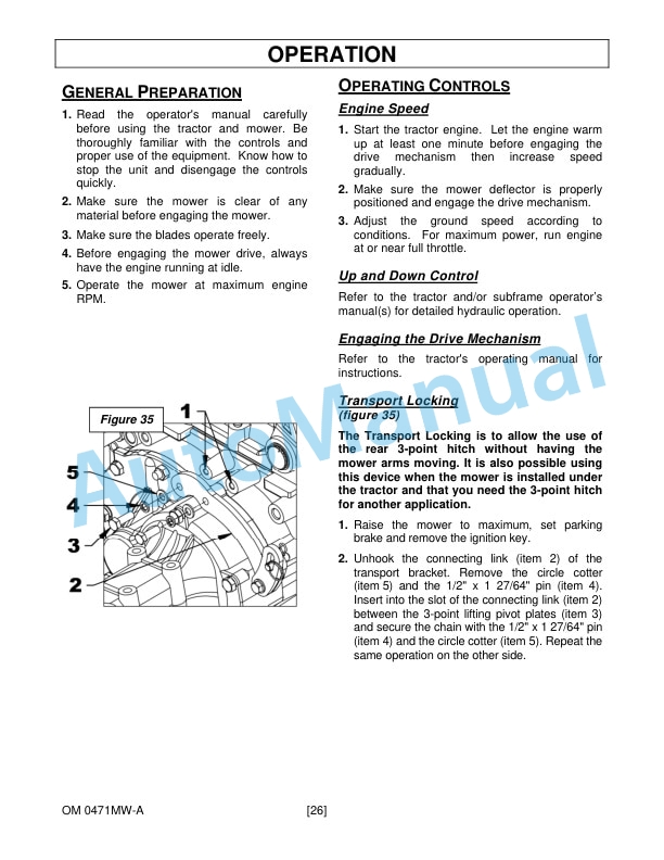 New Holland 266WMM Mower Deck Operation and Maintenance Manual 51501505-4