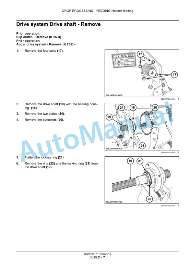 New Holland 270FP, 280FP, 290FP Self-Propelled Forage Pickup Header Service Manual 84291967ANA-5
