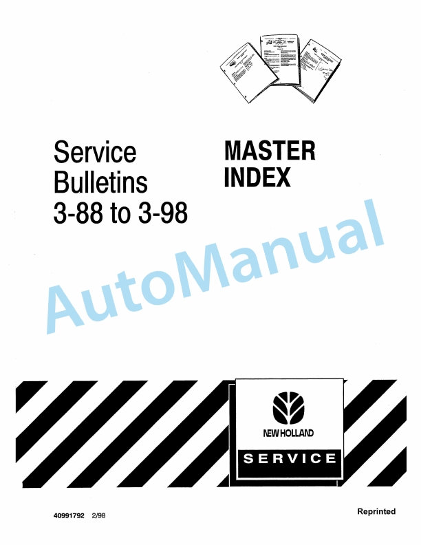 New Holland 3-88 to 3-89 Bulletin Service Manual 40991792