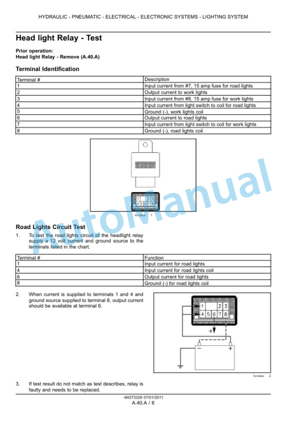 New Holland 30, 35 Boomer Compact Tractor Service Manual 84373326-2
