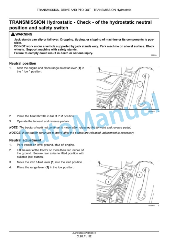 New Holland 30, 35 Boomer Compact Tractor Service Manual 84373326-4