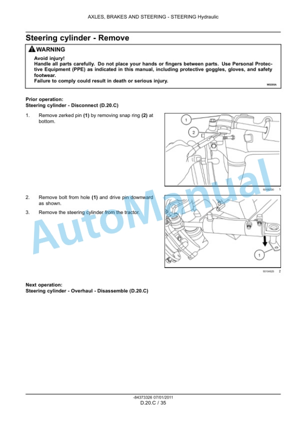 New Holland 30, 35 Boomer Compact Tractor Service Manual 84373326-5