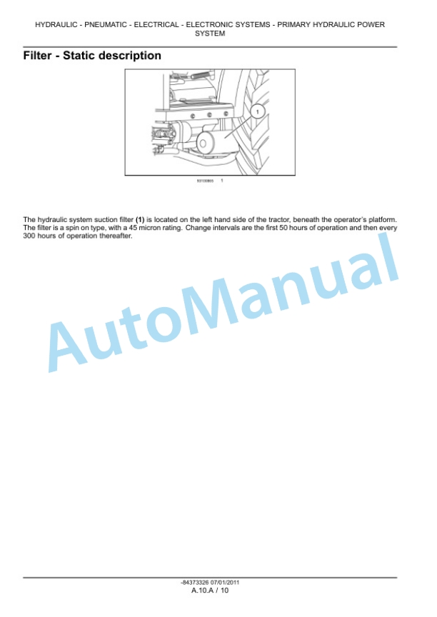 Alternative view of New Holland 30, 35 Boomer Compact Tractor Service Manual 84419439