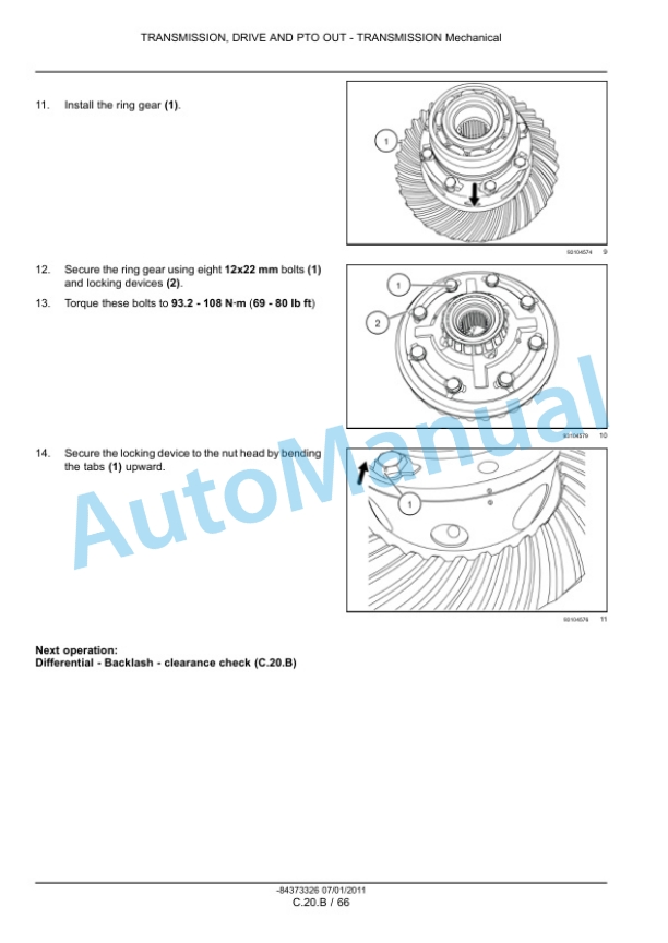 Alternative view of New Holland 30, 35 Boomer Compact Tractor Service Manual 84419440
