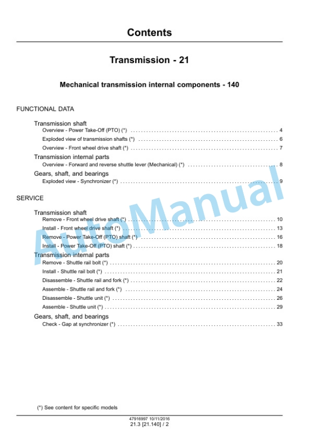 Alternative view of New Holland 30, 35 ROPS Boomer Compact Tractor Service Manual 47916997