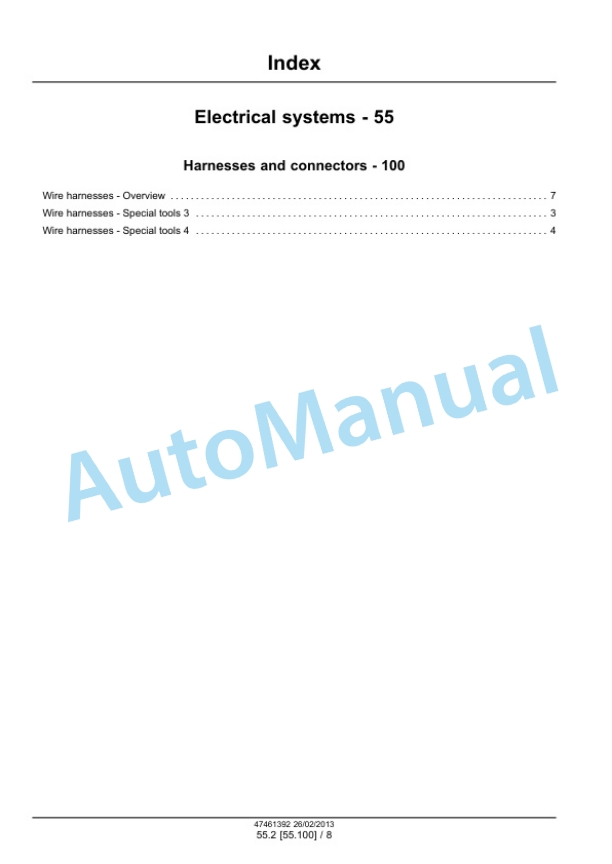 New Holland 300FP, 380FP Header Service Manual 47461392-3