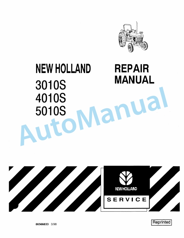New Holland 3010S, 4010S, 5010S Tractor Repair Manual 86566833