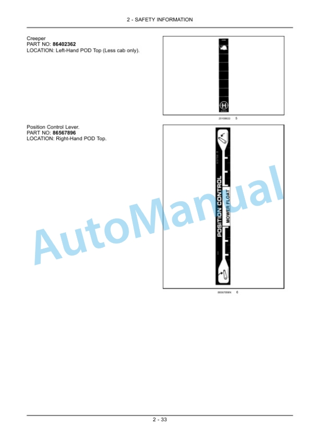 New Holland 3040, 3045, 3050 Boomer Compact Tractor Operation and Maintenance Manual 84382275-2