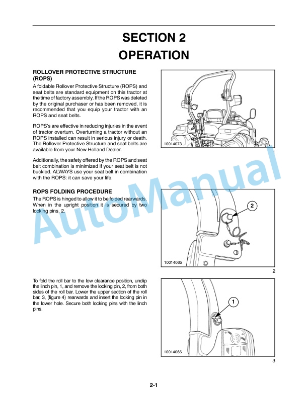 New Holland 3040, 3045, 3050 Boomer Tractor Operation and Maintenance Manual 84328431-2