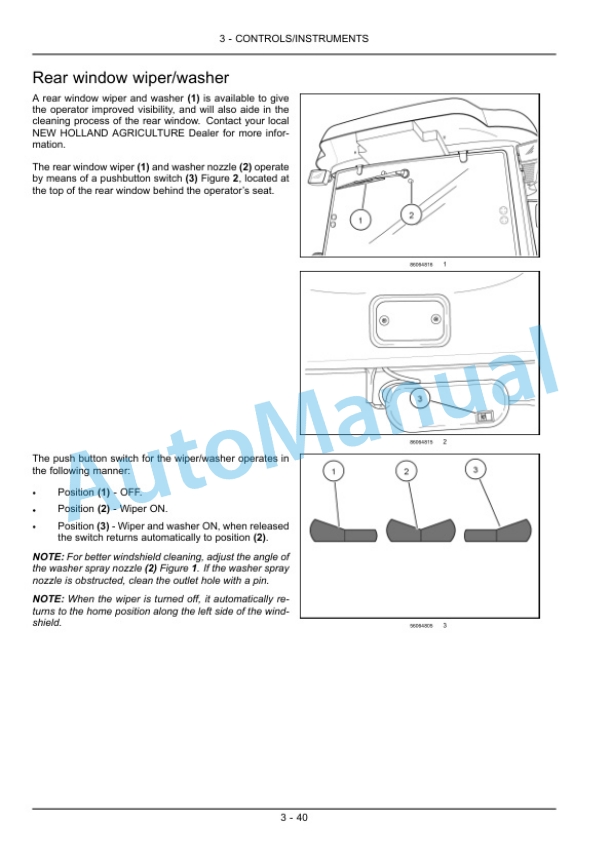 New Holland 3040, 3045, 3050 Boomer With Cab and CVT Transmission Compact Tractor Operation and Maintenance Manual 84382266-3