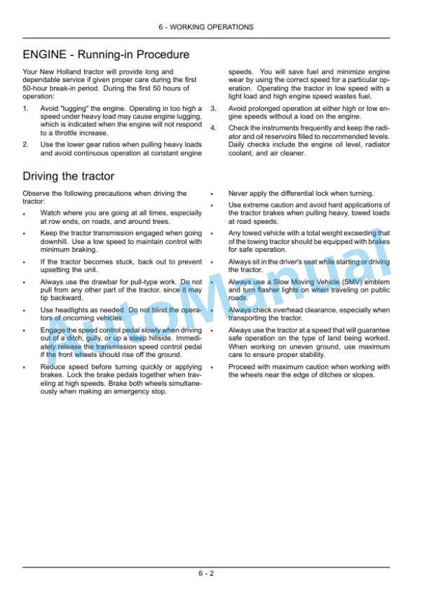 New Holland 3040, 3045, 3050 Boomer With Cab and CVT Transmission Compact Tractor Operation and Maintenance Manual 84382266-4