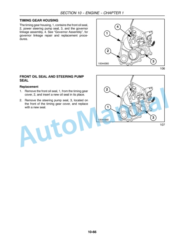 New Holland 3040, 3045, 3050 Boomer With Cab and CVT Transmission Service Manual 84126850-3