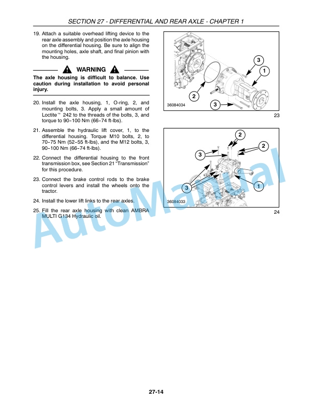 New Holland 3040, 3045, 3050 Boomer With Cab and CVT Transmission Service Manual 84126851-3