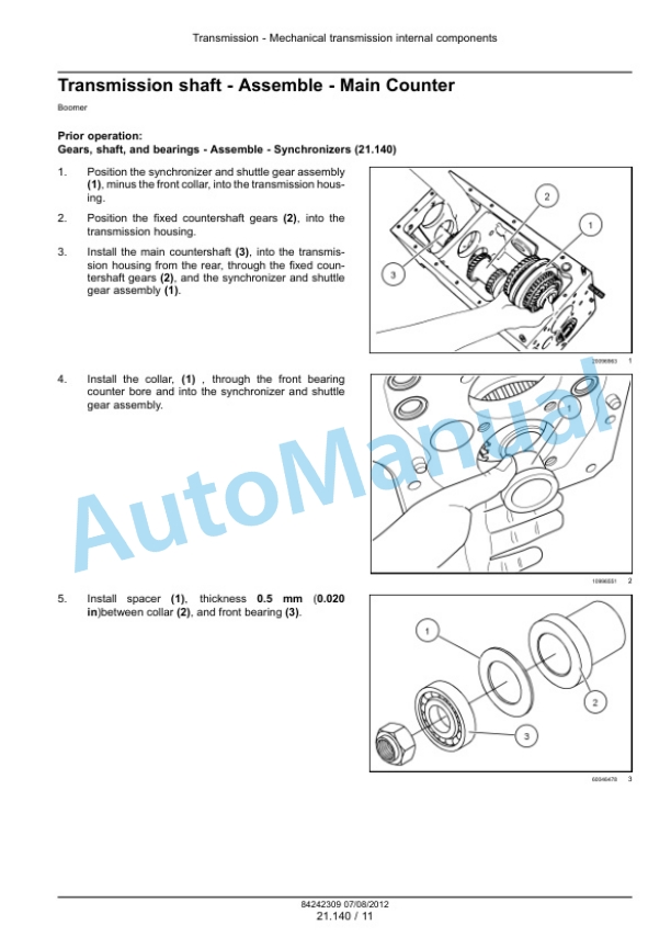 Alternative view of New Holland 3040, 3045, 3050 Boomer With Hydrostatic or 12x12 Gear Transmission Compact Tractor Service Manual 84242309
