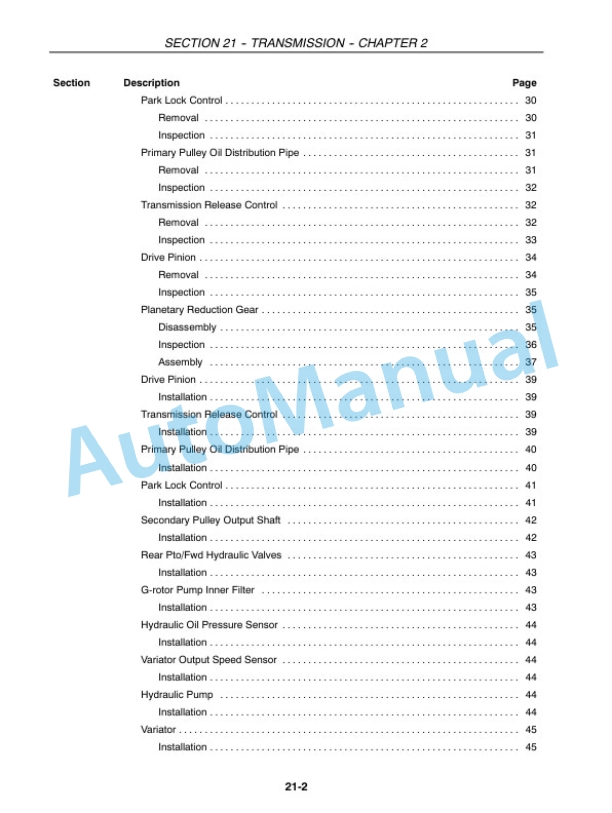 New Holland 3040, 3045, 3050 CTV Boomer Compact Tractor Service Manual 84126849A-2