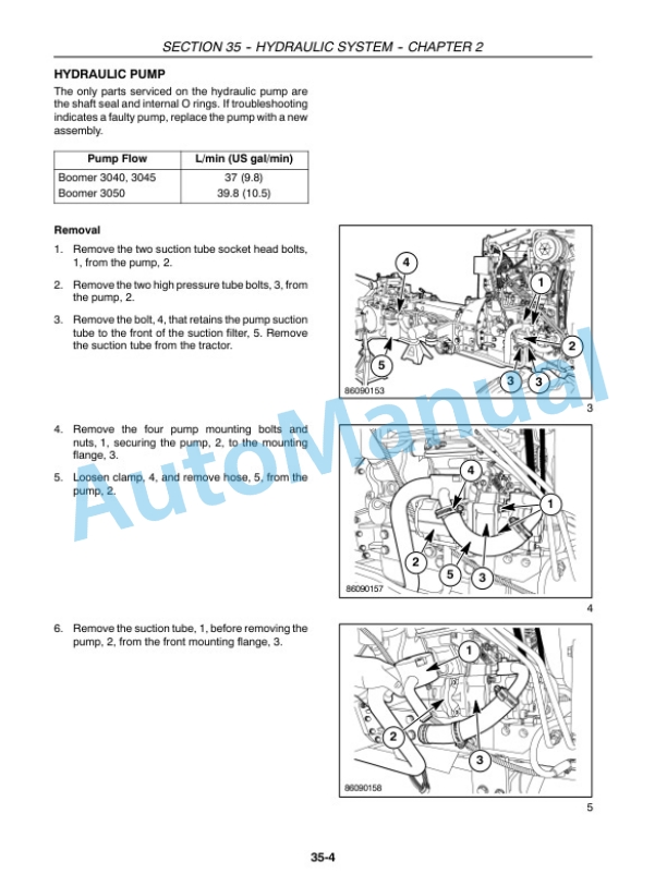 New Holland 3040, 3045, 3050 CTV Boomer Compact Tractor Service Manual 84126849A-3