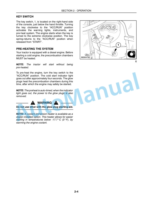 Alternative view of New Holland 3040, 3045 Boomer With Cab Tractor Operation and Maintenance Manual 87477123