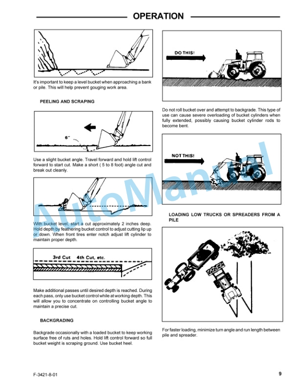 New Holland 32LA, 33LA Quick Attach Farm Loader Operation and Maintenance Manual 86642394-3
