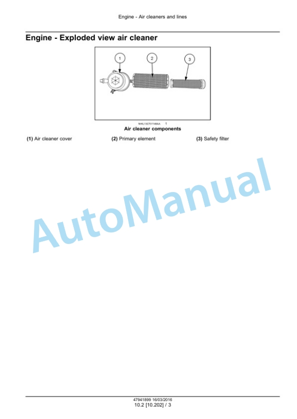 Alternative view of New Holland 33, 37 Boomer Tier 4B Final Compact Tractor Service Manual 47998500