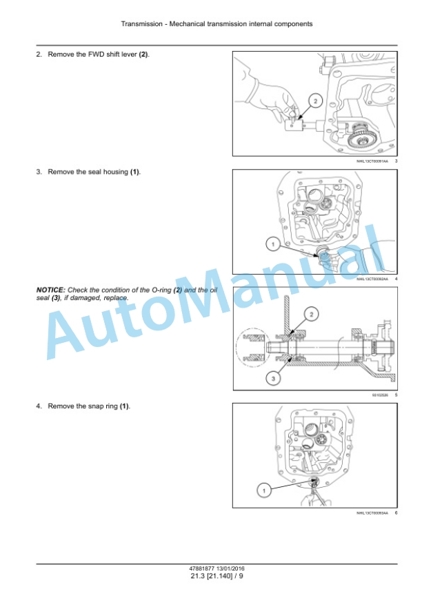 Alternative view of New Holland 33, 37 Workmaster Tier 4B Final Compact Tractor Service Manual 47881877