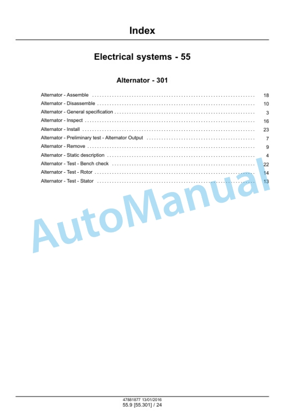 Alternative view of New Holland 33, 37 Workmaster Tier 4B Final Compact Tractor Service Manual 47956043