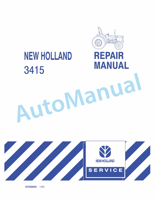 New Holland 3415 Repair Manual 87028646