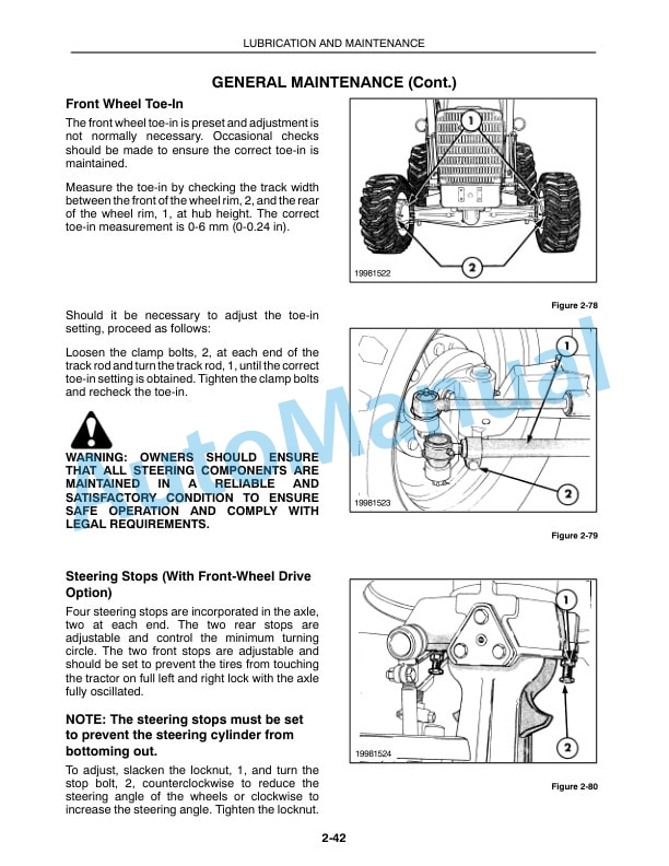New Holland 345D, 445D, 545D Tractor Loader Operation and Maintenance Manual 86570567-5