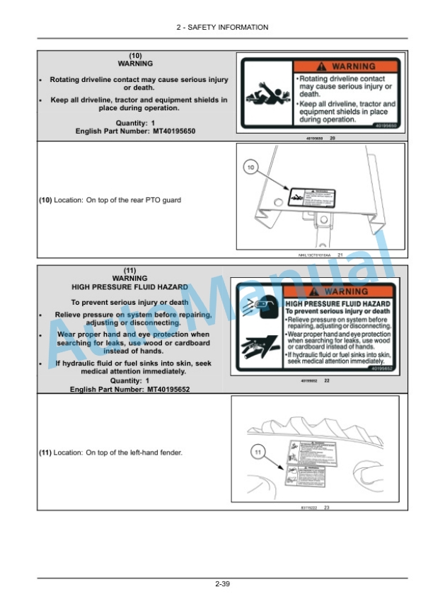 Alternative view of New Holland 35, 40 Boomer Tier 4B Final Compact Tractor Operation and Maintenance Manual 51485726