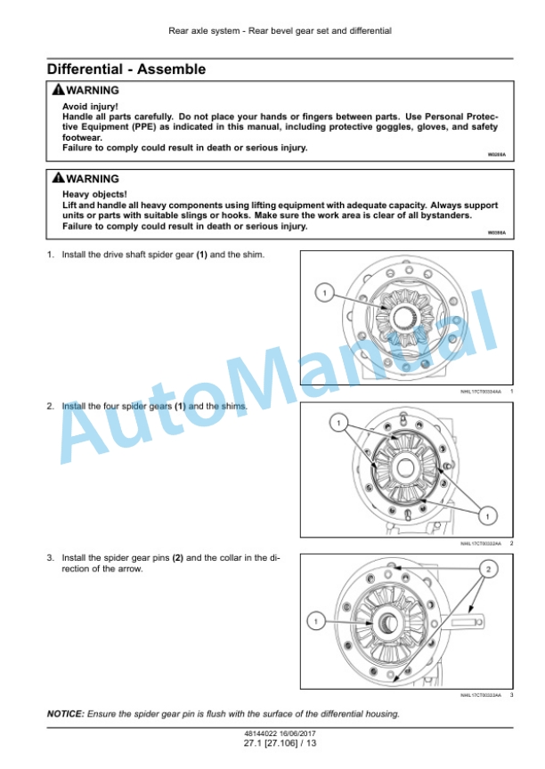 Alternative view of New Holland 35, 40 Boomer Tier 4B Final Compact Tractor Service Manual 48144022