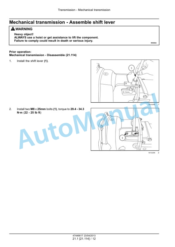 Alternative view of New Holland 35, 40 Workmaster Compact Tractor Service Manual 47547321