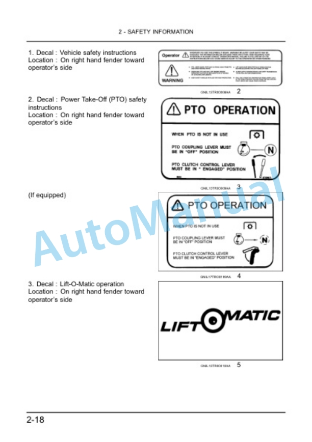 Alternative view of New Holland 3630TX Plus Tractor Operation and Maintenance Manual 48134658