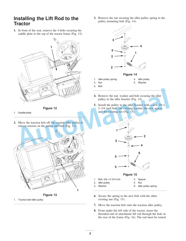New Holland 36in Tiller Operation and Maintenance Manual 87040096-3