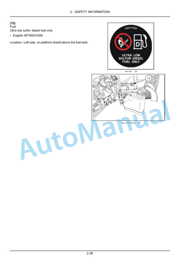 Alternative view of New Holland 37 Boomer Compact Tractor Operation and Maintenance Manual 47901826