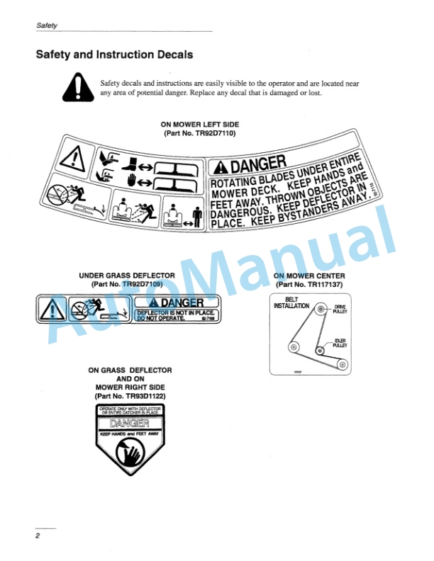 New Holland 38 Side Discharge Mower Operation and Maintenance Manual 86602563-2