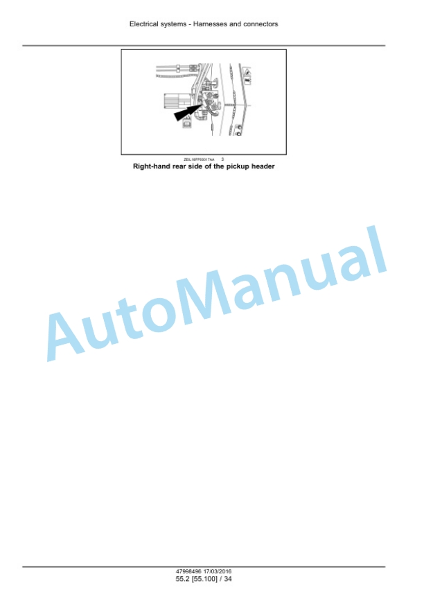 New Holland 380FP Header Service Manual 47998496-4