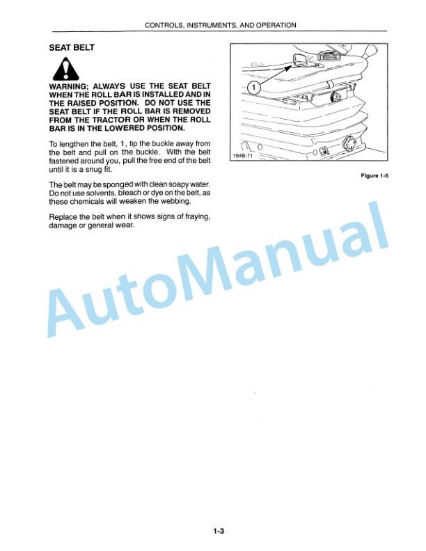 Alternative view of New Holland 3830, 4330V Tractor Operation and Maintenance Manual 42383020