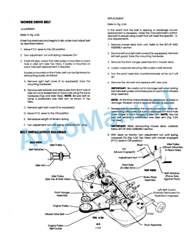 New Holland 38in Mower Attachment Operation and Maintenance Manual 42643814-3