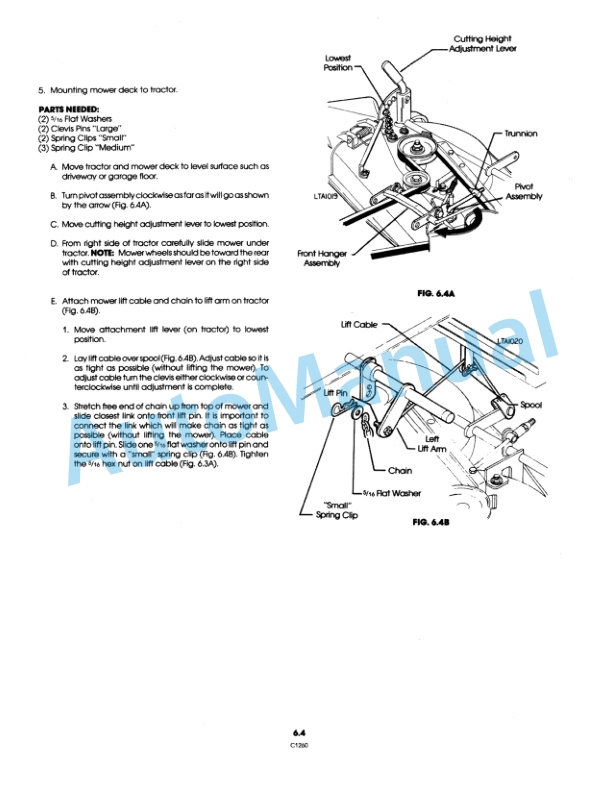 New Holland 38in Mower Attachment Operation and Maintenance Manual 42643814-4