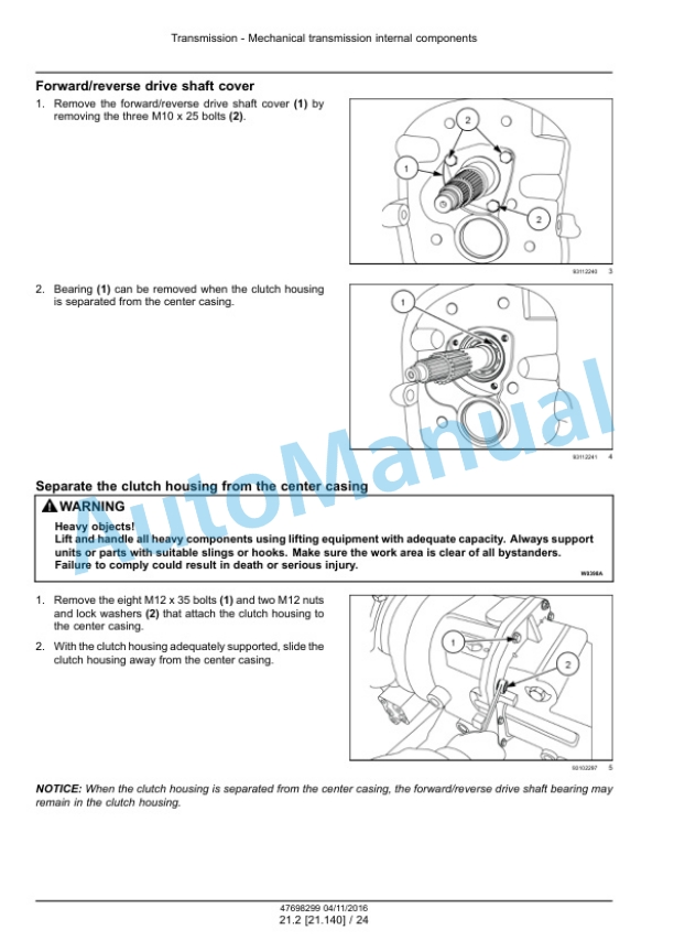 Alternative view of New Holland 40, 50 Boomer Tier 3 Compact Tractor Service Manual 47698299