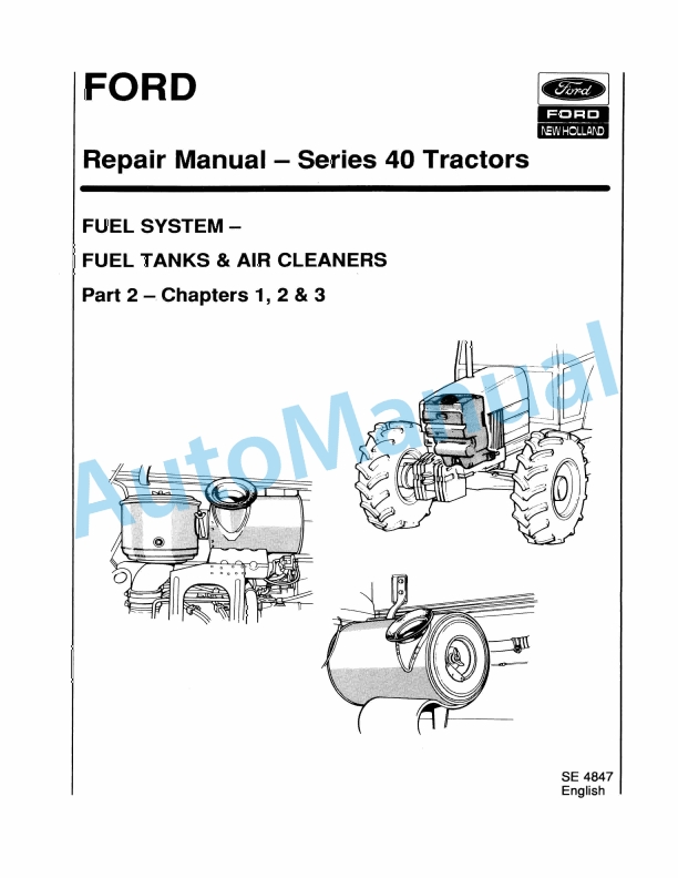 New Holland 40 Series Fuel System Tractor Repair Manual 40564002