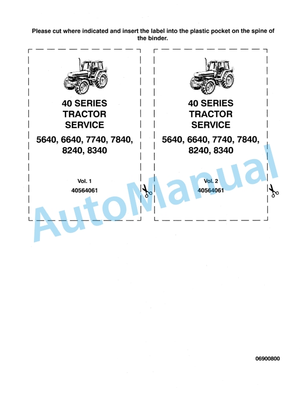 New Holland 40 Series Tractor Service Manual 40564061