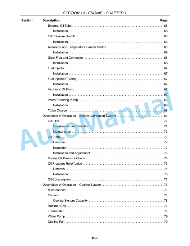 New Holland 4055, 4060 Boomer Tractor Service Manual 84270065-2