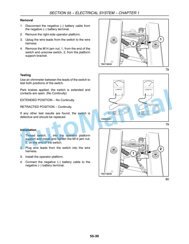 New Holland 4055, 4060 Boomer Tractor Service Manual 84270068-2