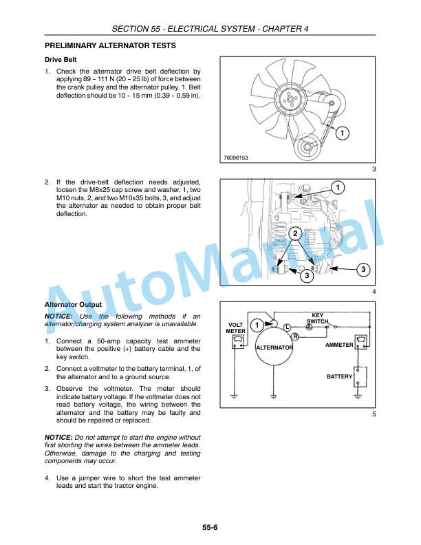 New Holland 4055, 4060 Boomer Tractor Service Manual 84270068-5