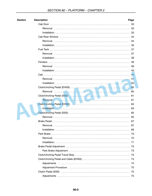 New Holland 4055, 4060 Boomer Tractor Service Manual 84270069-5
