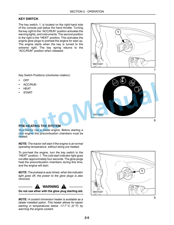 Alternative view of New Holland 4055, 4060 Boomer With Cab Tractor Operation and Maintenance Manual 87477193