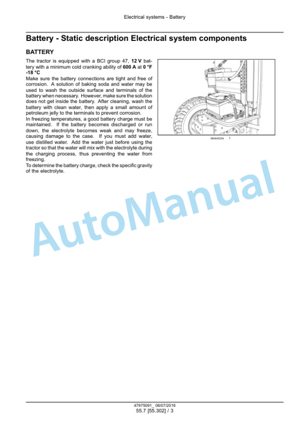 Alternative view of New Holland 40D CVT, 45D CVT, 50D CVT Boomer Tier 3 Compact Tractor Service Manual 48001045