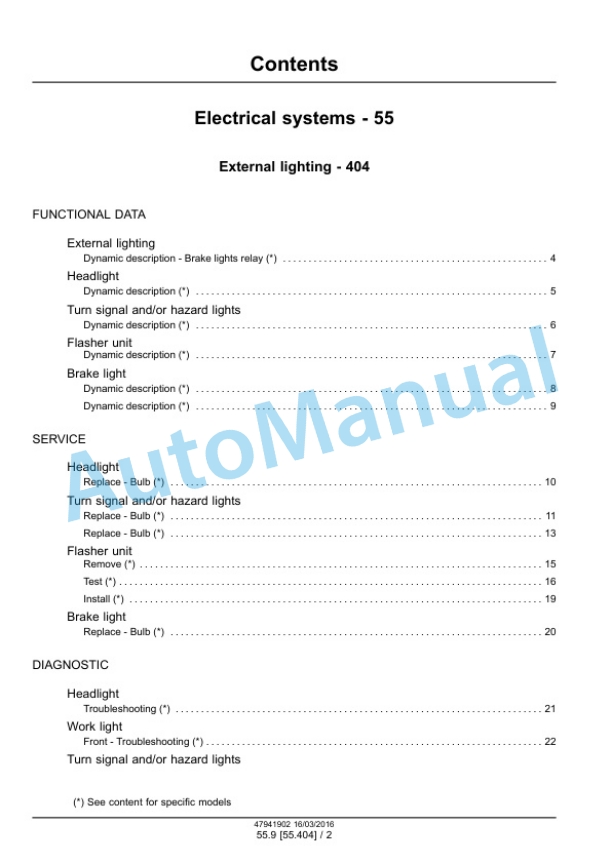 Alternative view of New Holland 41, 47 Boomer Tier 4B Final Compact Tractor Service Manual 47998521