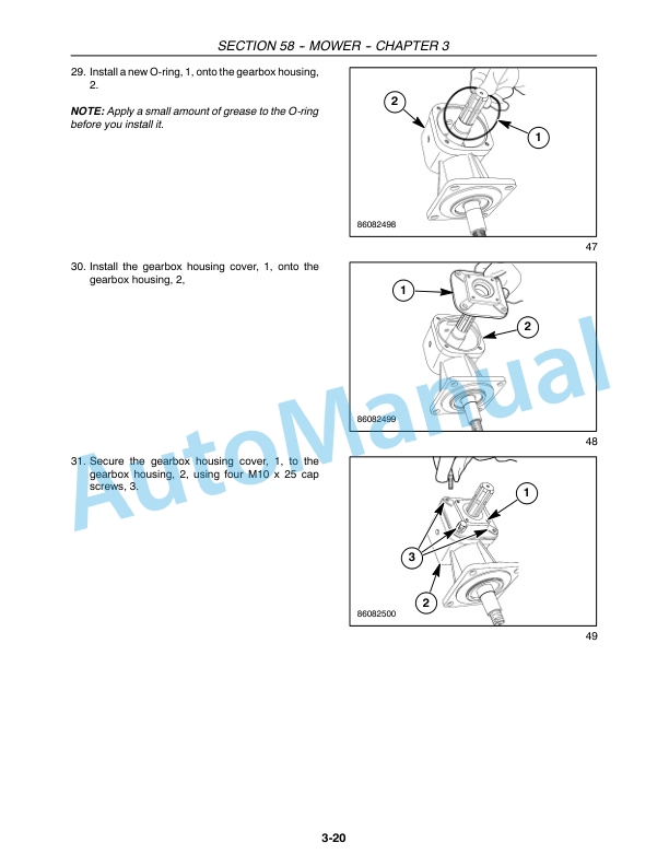 New Holland 410GM, 420GM, 430GM Flex Wing Finish Mower Repair Manual 87757970-4